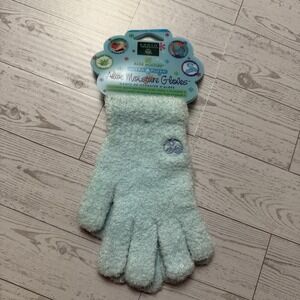 Earth Therapeutics Aloe Moisture Gloves Blue Ultra Plush Aloe Infused New